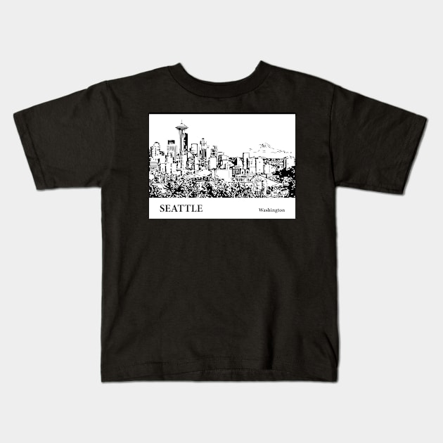 Seattle - Washington Kids T-Shirt by Lakeric